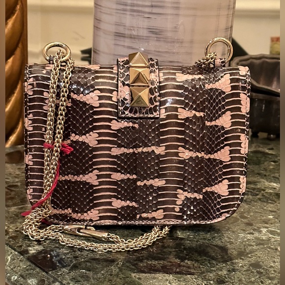 Valentino Garavani Glam Lock python crossbody bag - Picture 3 of 6